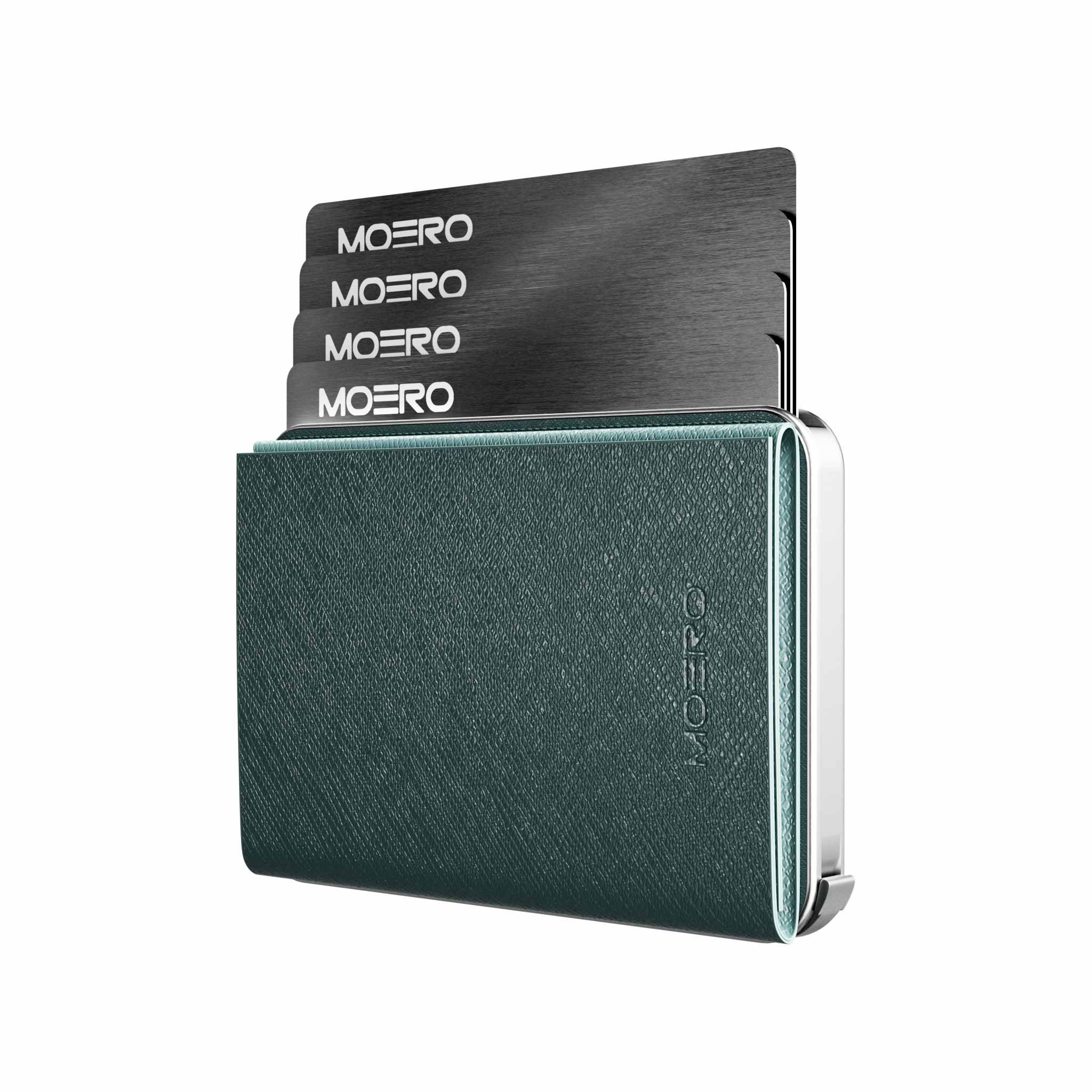 Moero Linea M2 M2 Pro Plus portafoglio verde MagSafe RFID