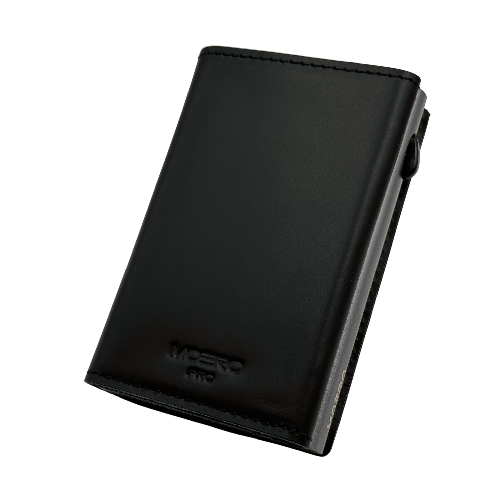 Moero Linea PRO Zip portafoglio nero in vera pelle RFID