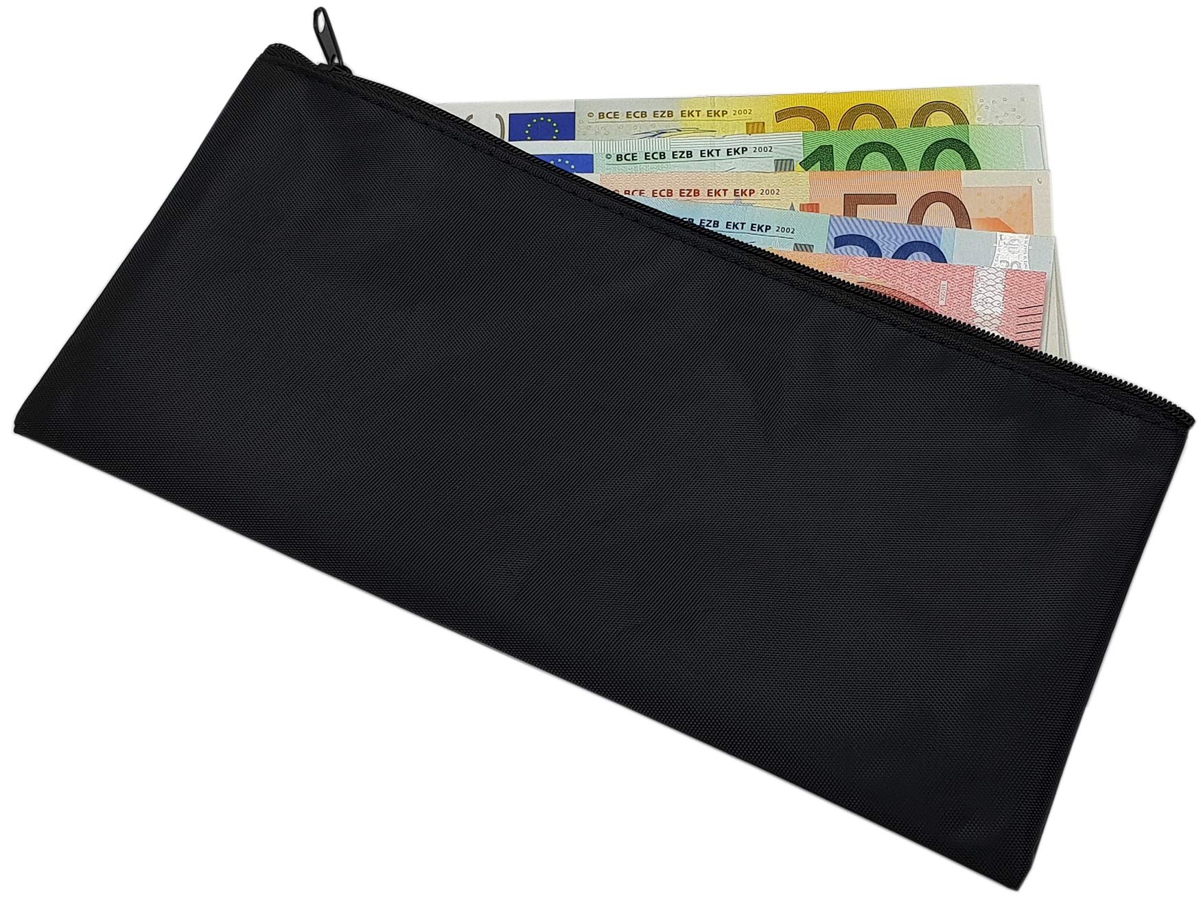 myledershop Banktaschen portafoglio per banca marsupio nero in poliestere