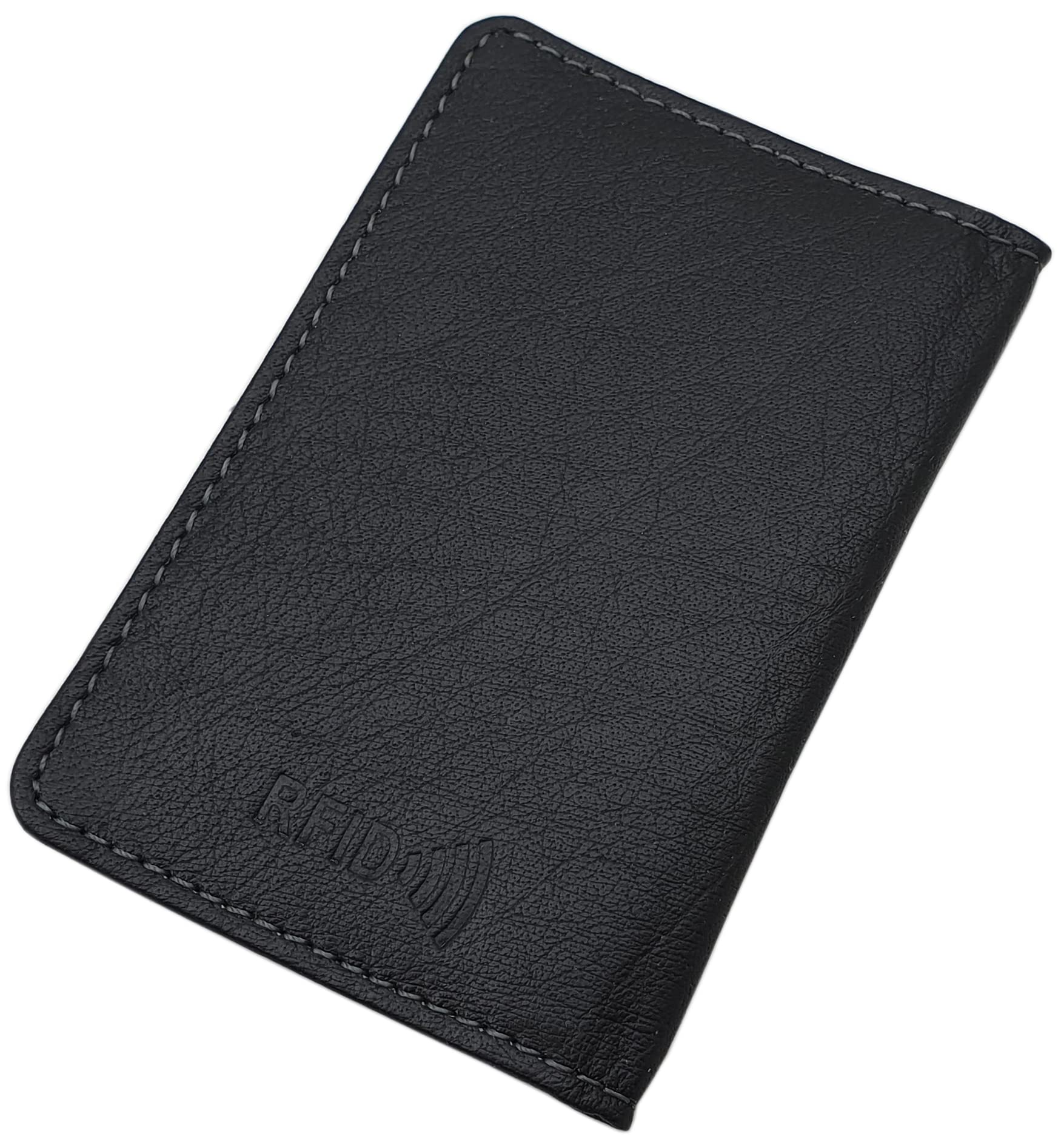 myledershop Kredit- und Visitenkartenetuis portacarte pelle di bufalo nero RFID