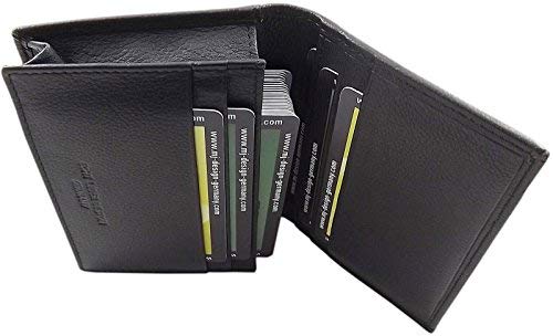myledershop Kredit- und Visitenkartenetuis porta carte di credito nero
