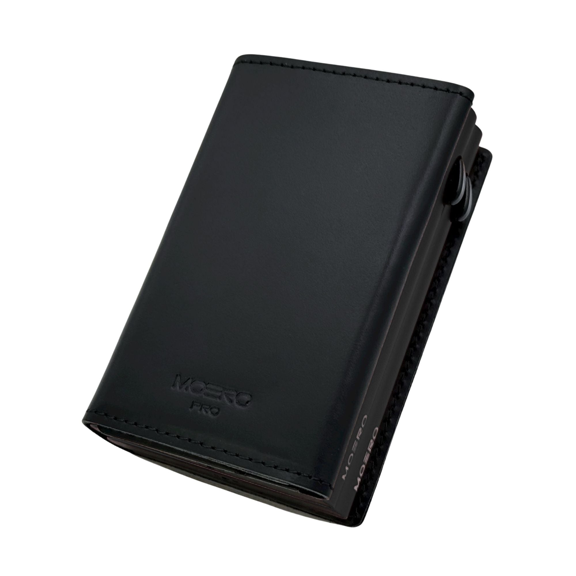 Moero Linea PRO Dual Zip portafoglio nero 15 carte con doppio portacarte