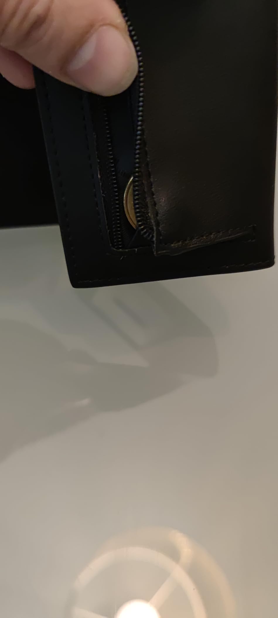 TENBST Card Holder portafoglio slim nero RFID con portamonete