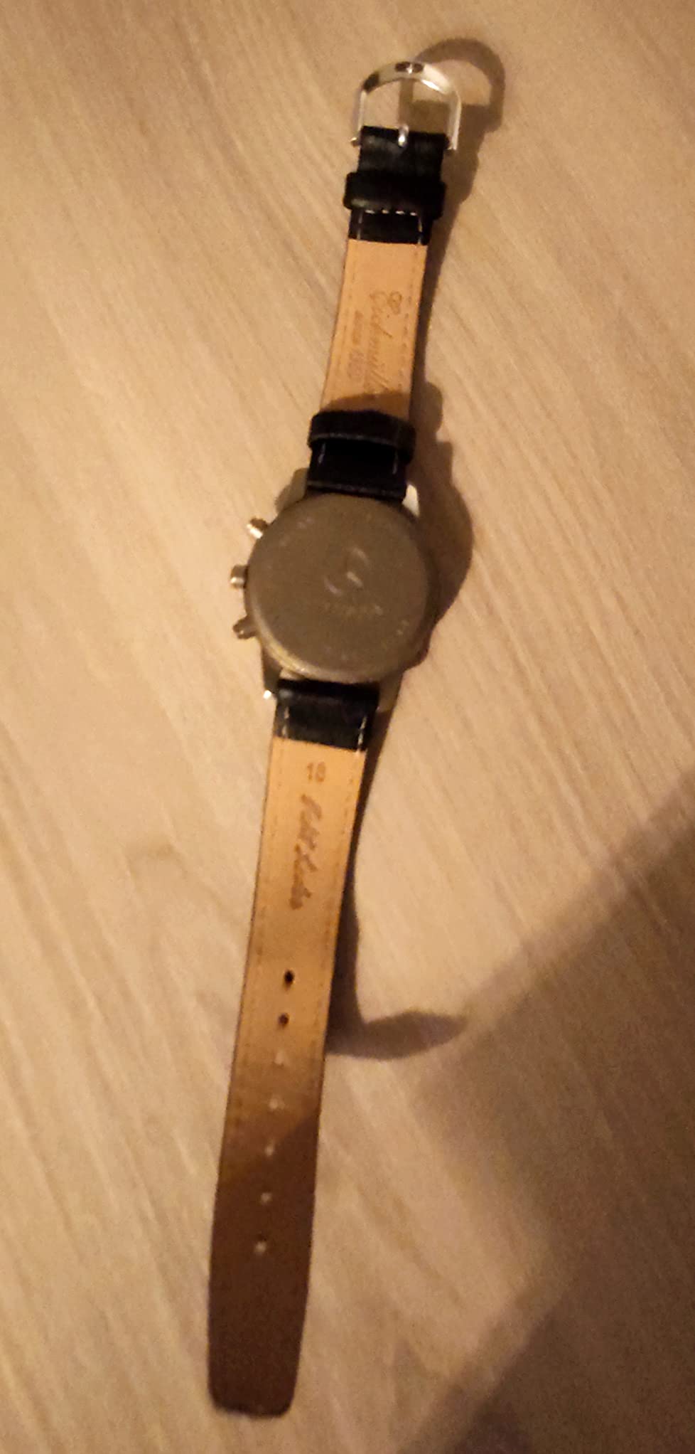myledershop Uhrenarmbänder 18mm cinturino orologio nero pelle di vitello