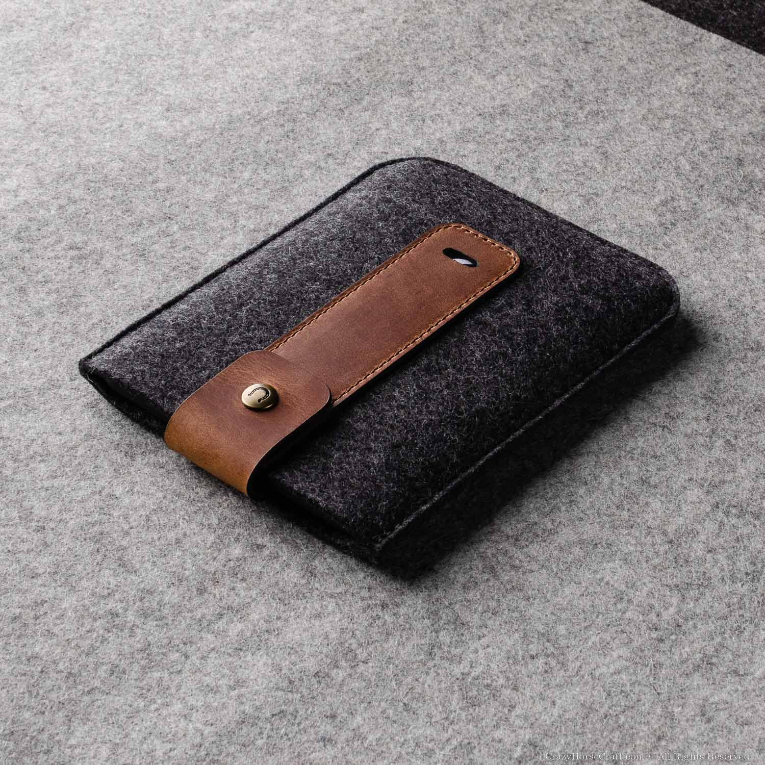 Crazy Horse Craft iPad and Kindle Cases custodia Kindle in feltro e pelle