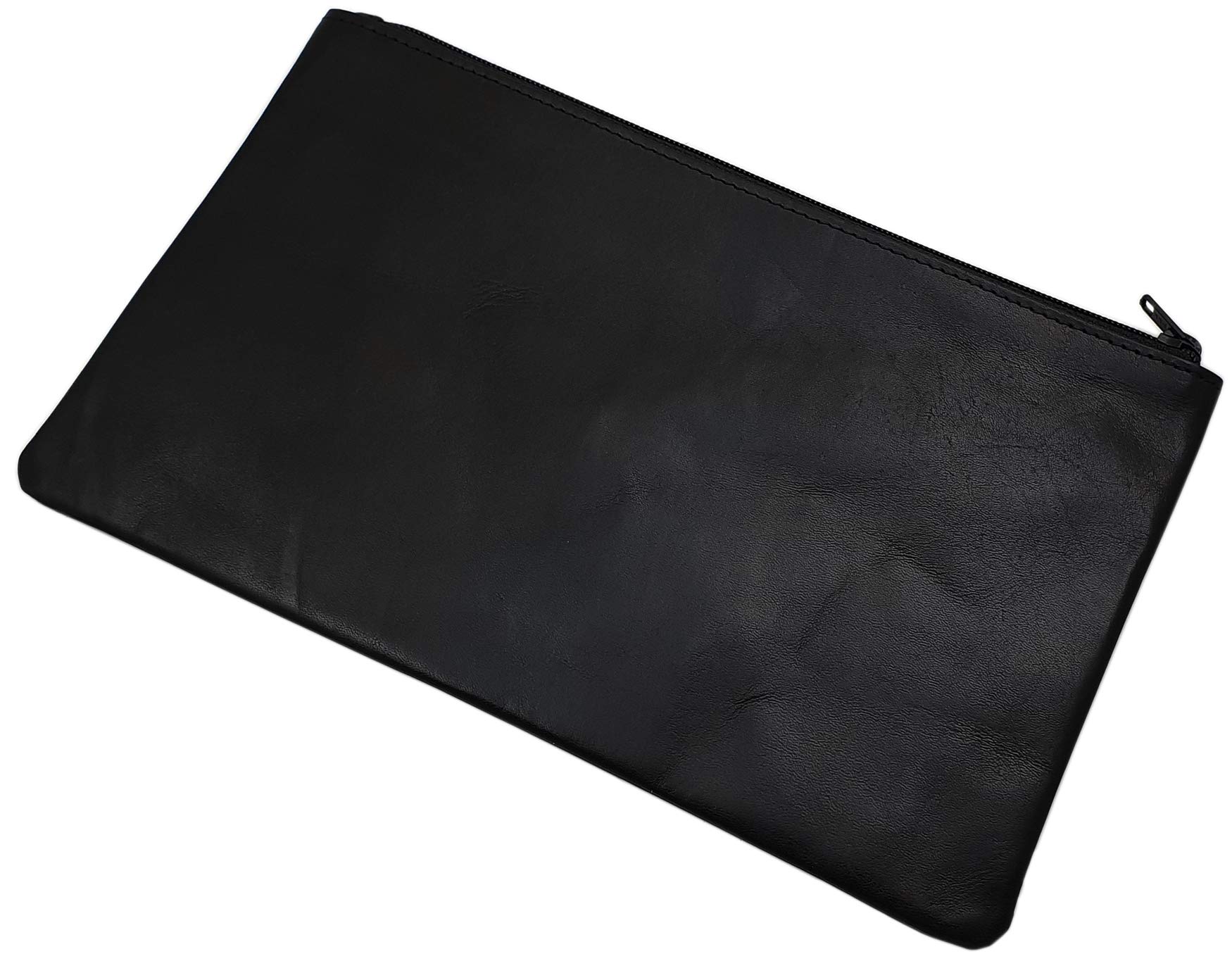 myledershop Banktaschen portafoglio per banconote nero in vacchetta