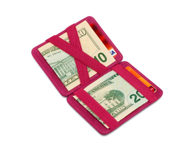 Hunterson The Leather Collection The OG portafoglio Raspberry Green in pelle RFID