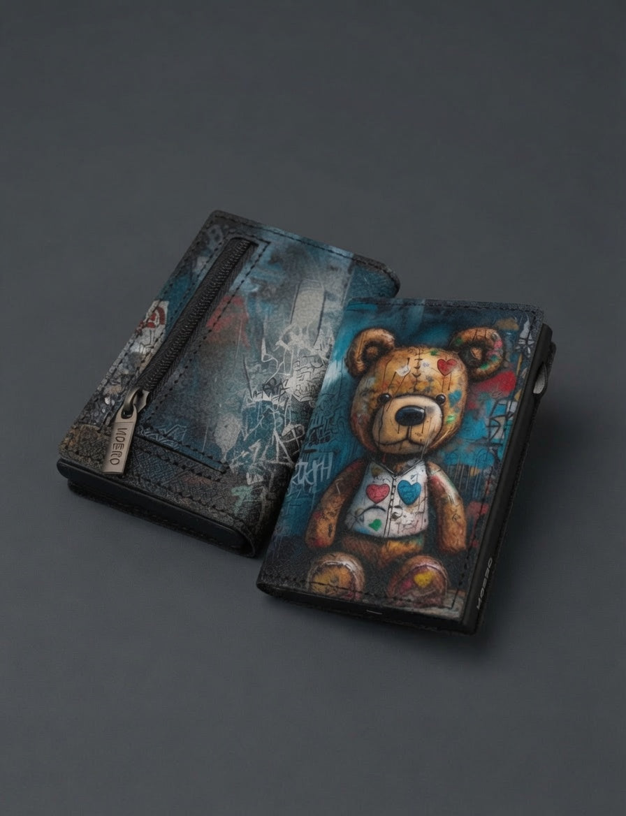 Moero Edizioni Speciali Moero Pro Teddy Heart portafoglio RFID con portamonete