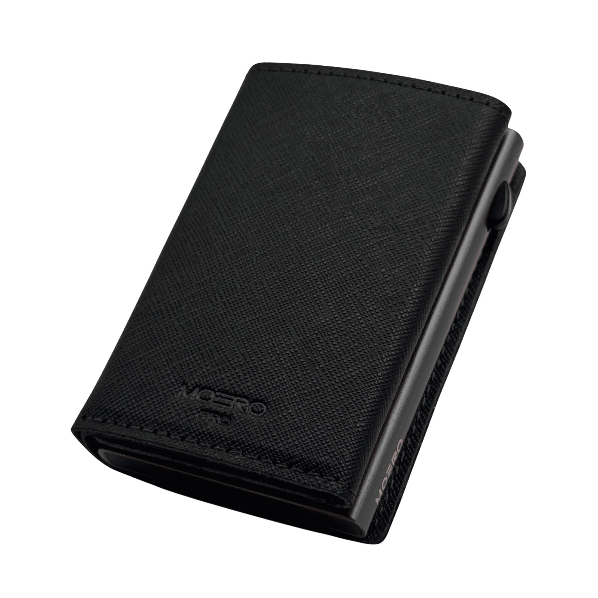 Moero Linea PRO PRO PLUS Zip Saffiano portafoglio nero blu RFID