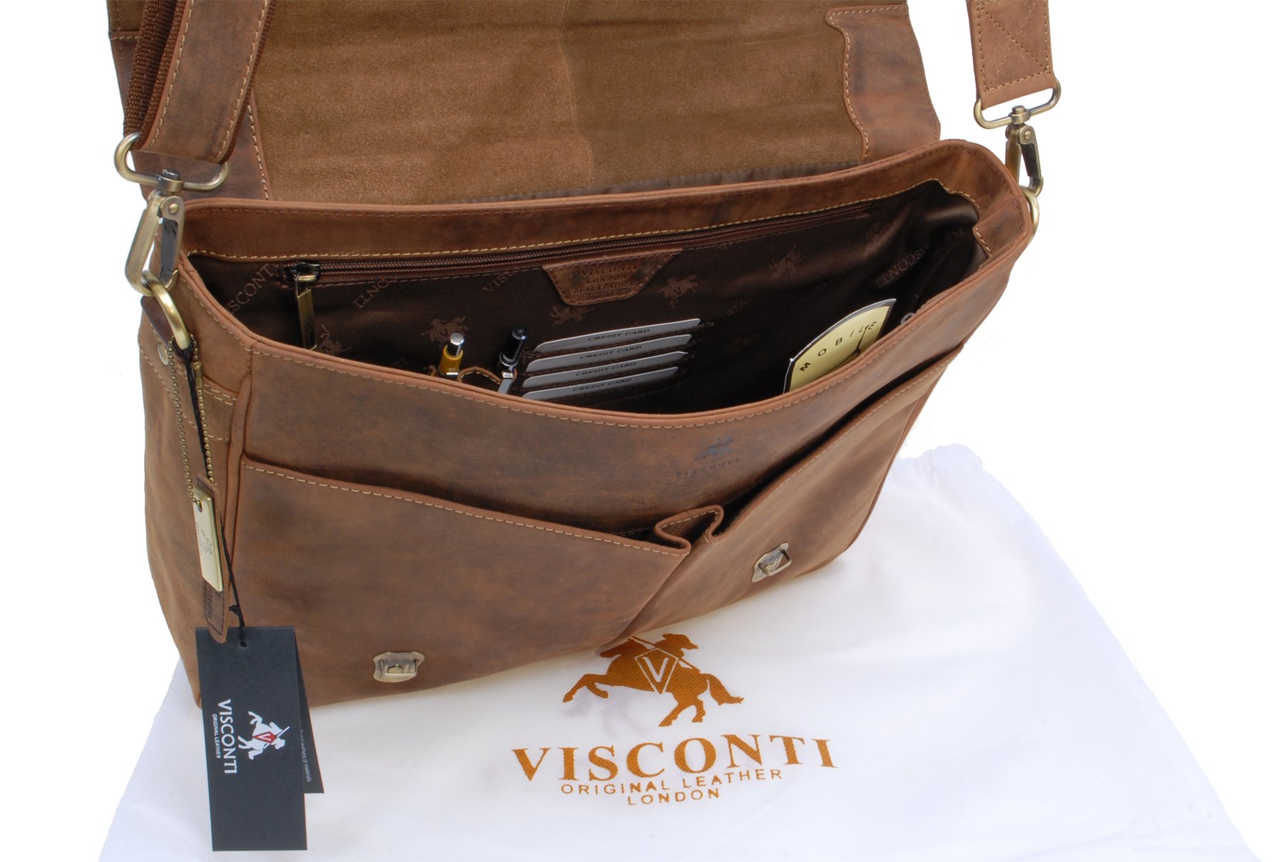 Visconti Hunters Bags 18716 Berlin borsa ventiquattrore uomo pelle PC 15 pollici
