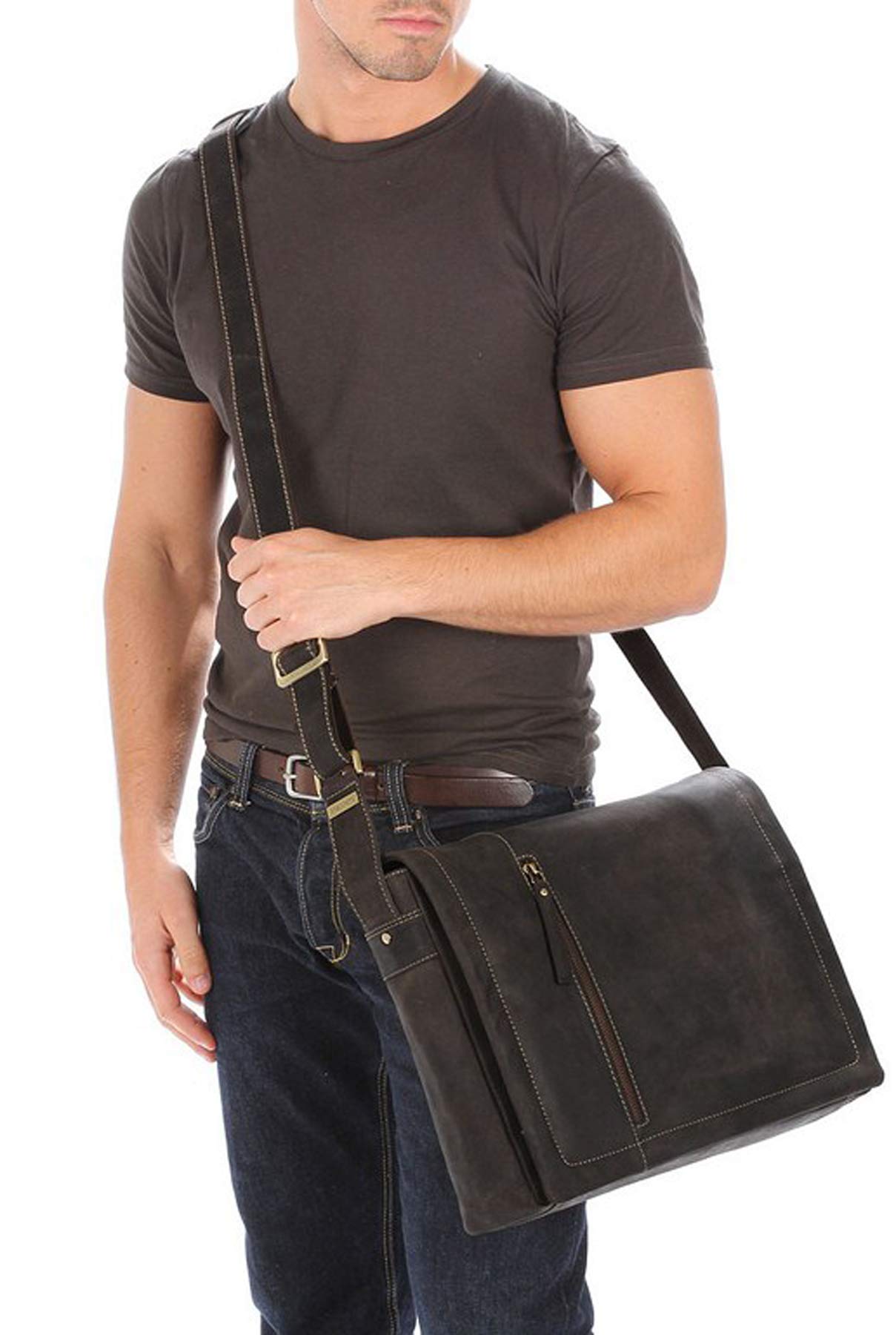 Visconti Hunters Bags 16072 Foster borsa messenger a tracolla in pelle