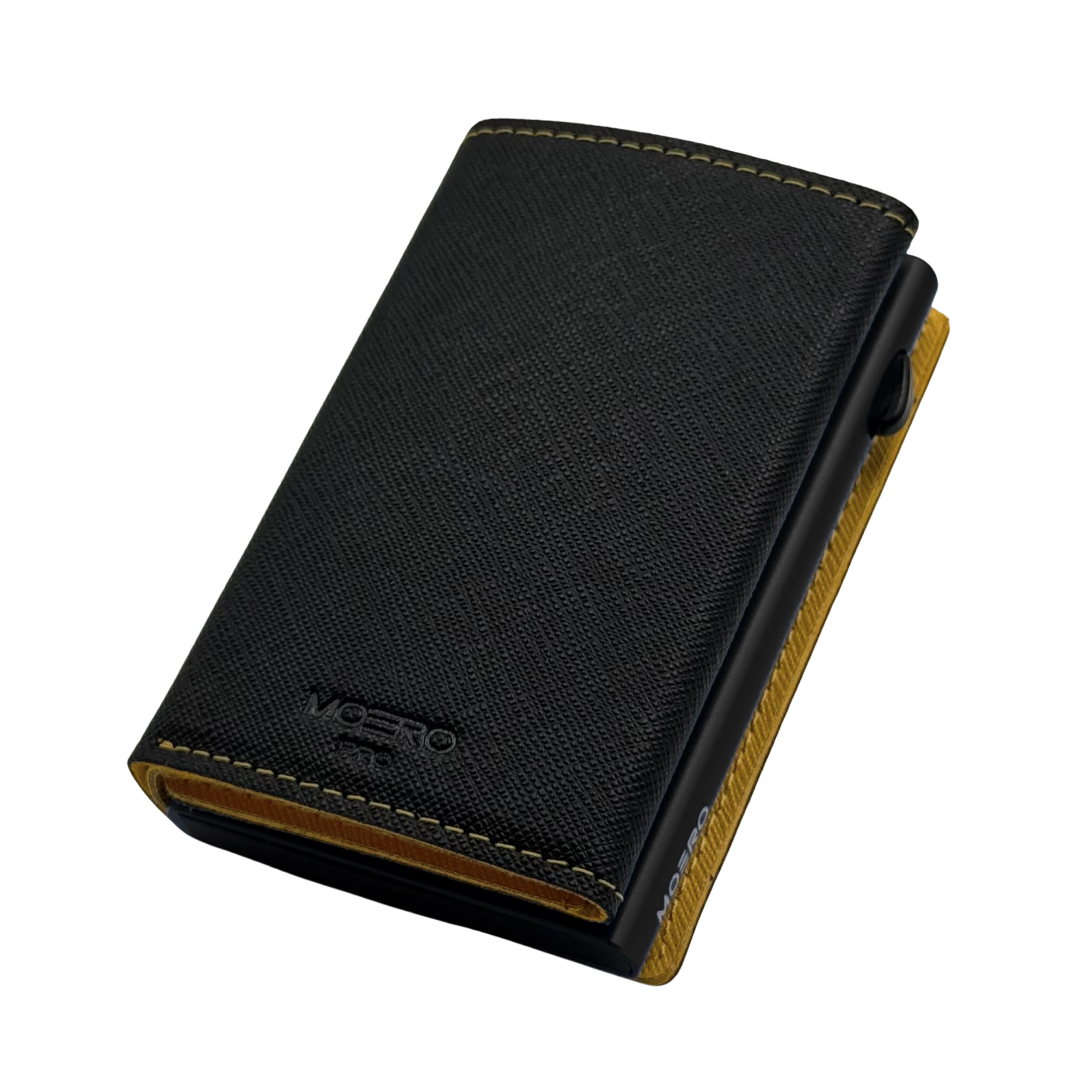 Moero Linea PRO PRO PLUS Zip portafoglio Black 4.0 RFID Saffiano
