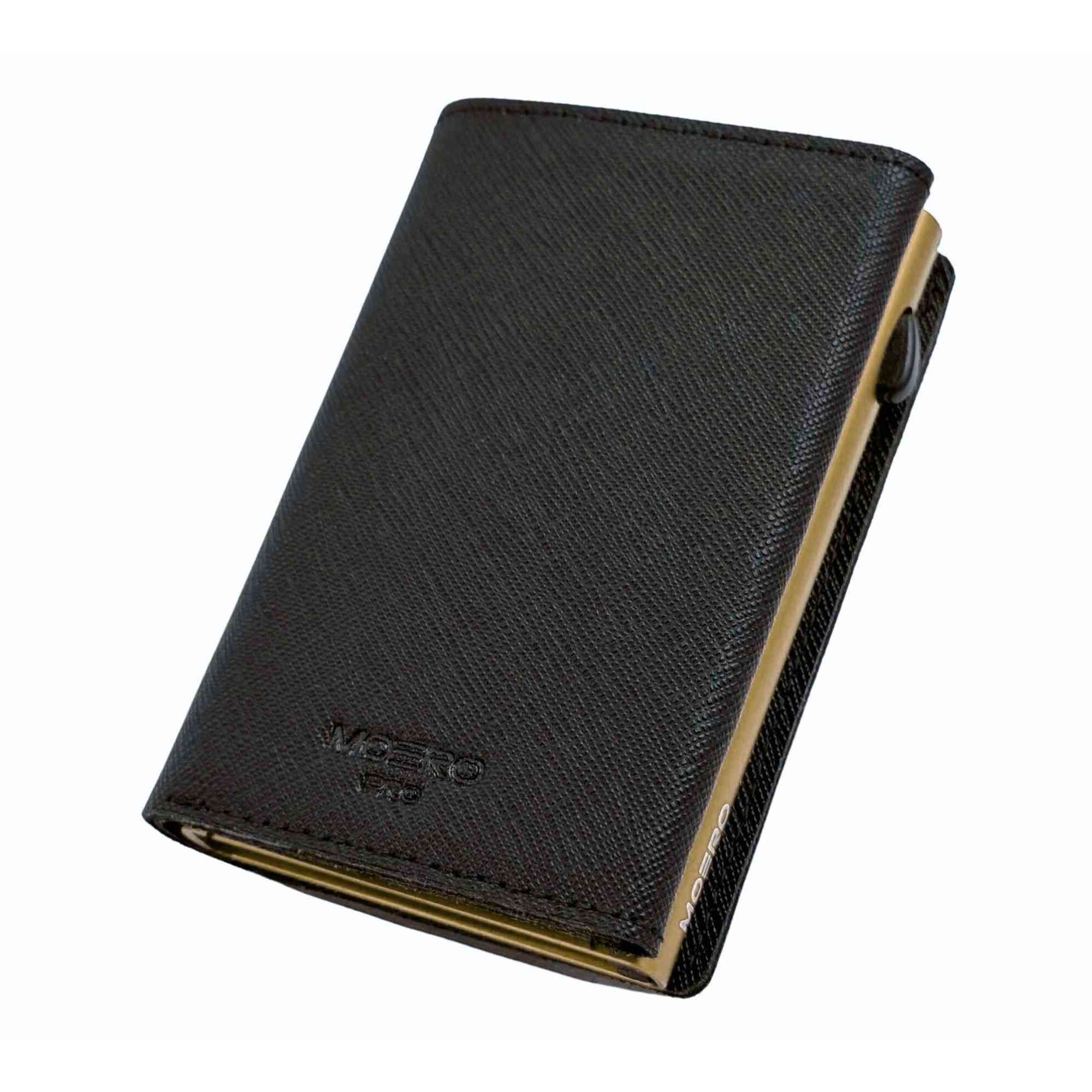 Moero Linea PRO PRO PLUS Zip Saffiano portafoglio nero RFID