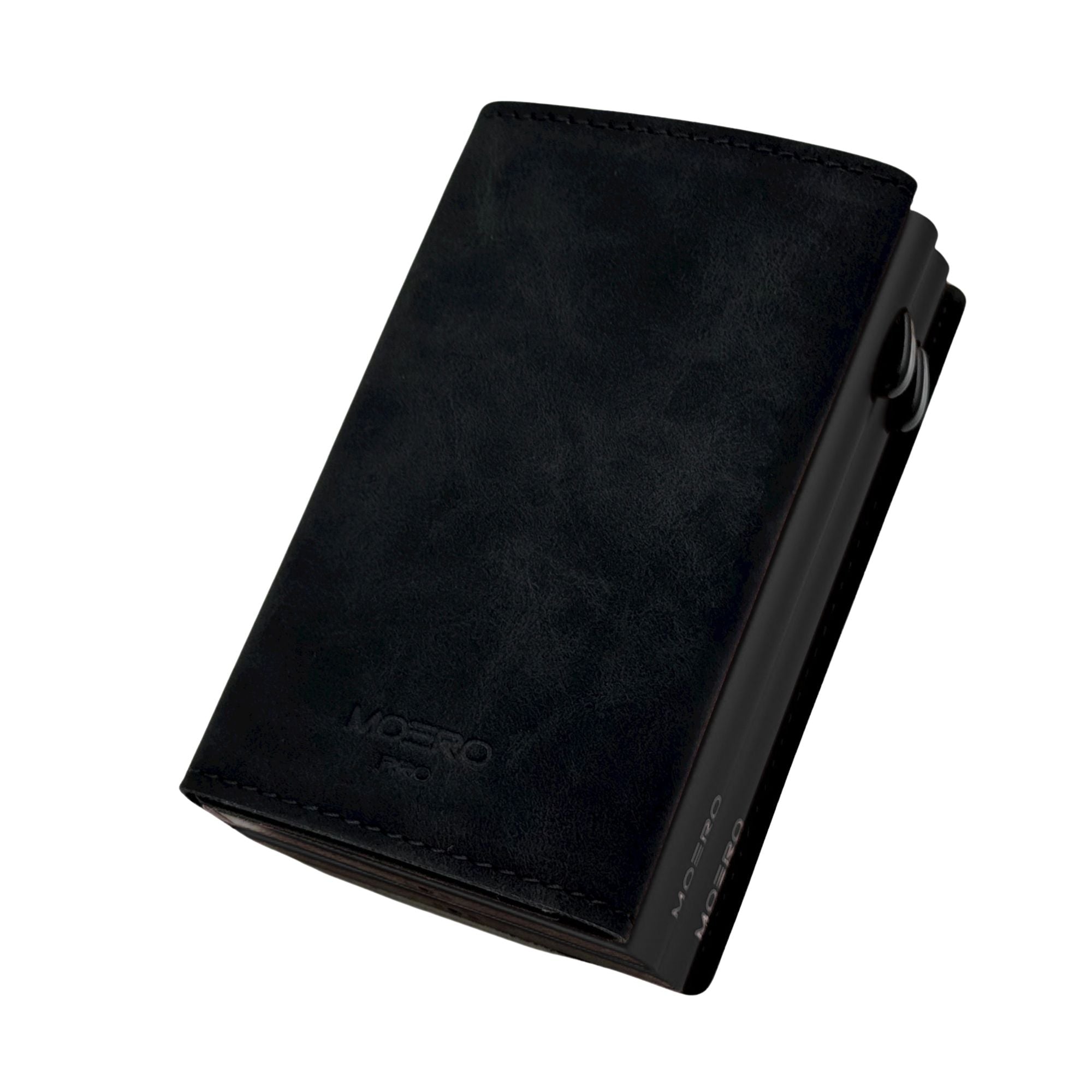 Moero Linea PRO Dual Zip portafoglio Nero 4.0 RFID doppio portacarte