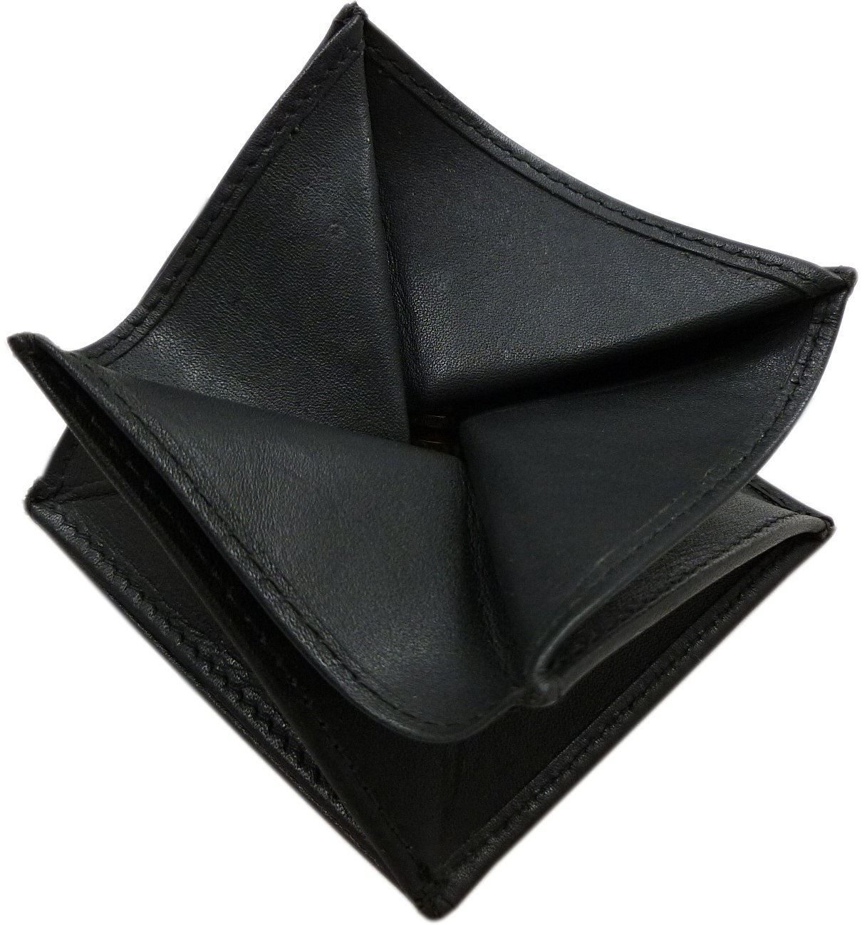 myledershop Münzbörsen portamonete marocchino nero in vacchetta