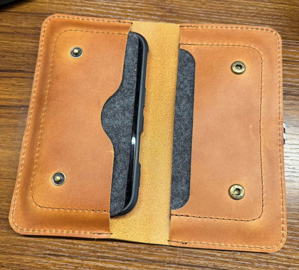 Crazy Horse Craft Phone Cases Leather Two iPhones Case Wallet custodia iPhone marrone