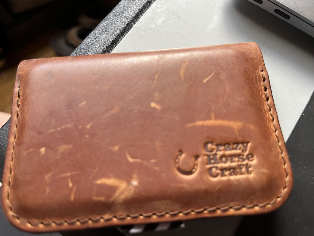 Crazy Horse Craft Wallets & Card Holders porta carte business Classic Brown
