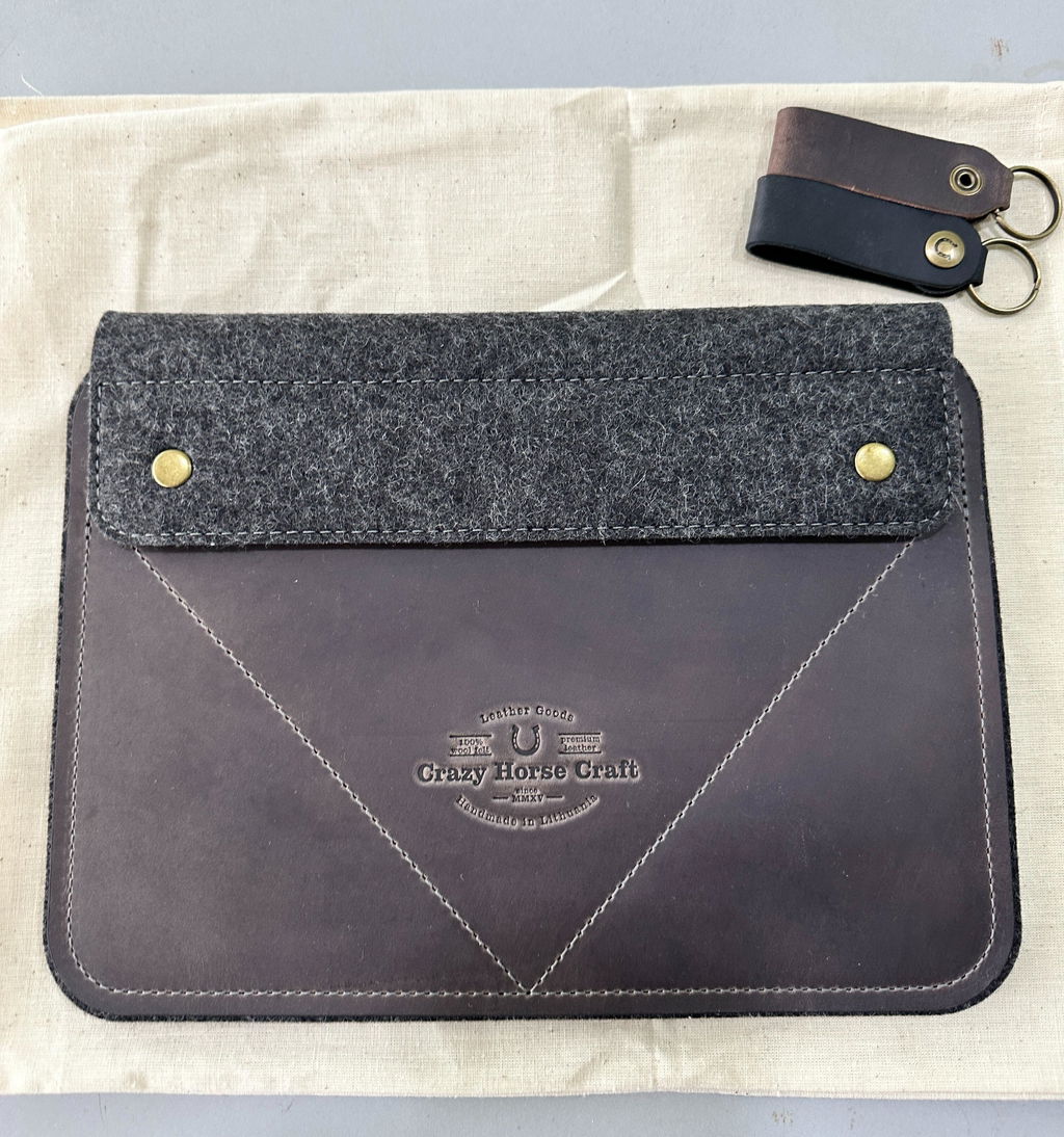 Crazy Horse Craft iPad and Kindle Cases custodia iPad Stone Grey in pelle