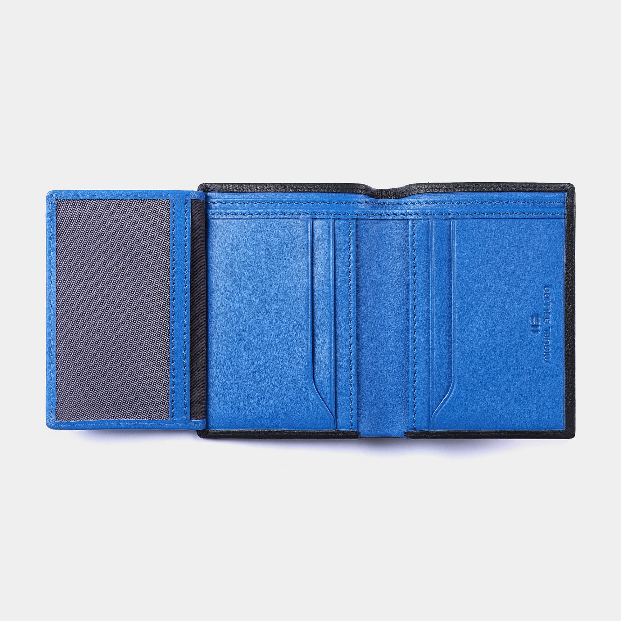 Miguel Bellido Carteras Rio portafoglio in pelle nero/blu RFID
