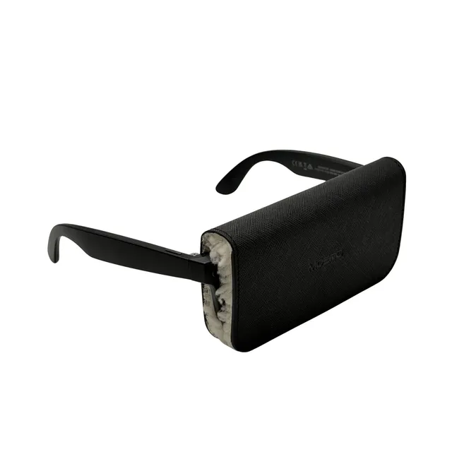 Moero Vision Air portaocchiali Black in pelle Saffiano magnetico