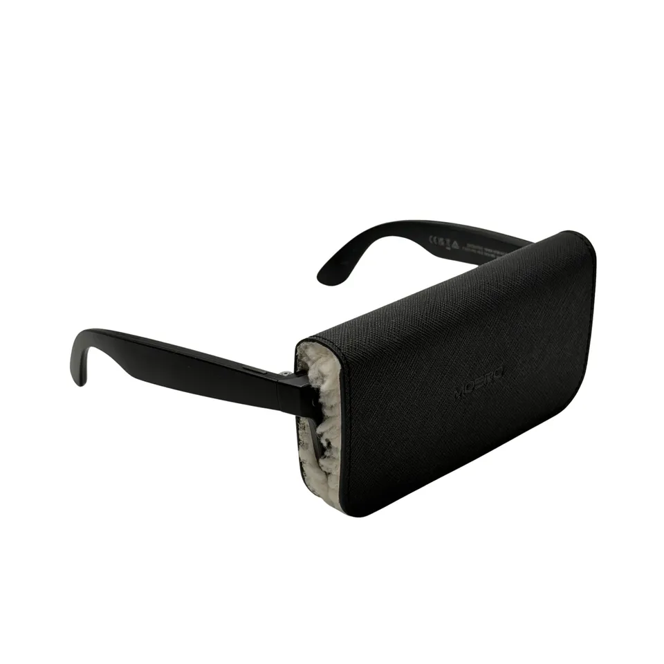 Moero Vision Air portaocchiali Black in pelle Saffiano magnetico