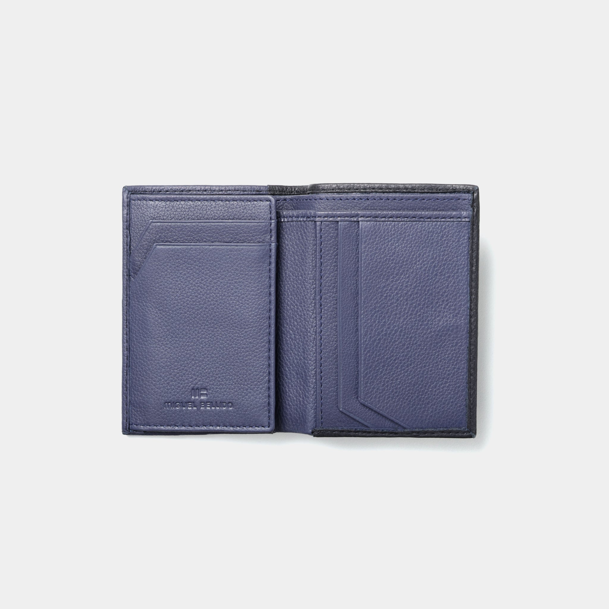 Miguel Bellido Carteras Cartera Milano con tarjetero en piel de vacuno portafoglio Nero RFID