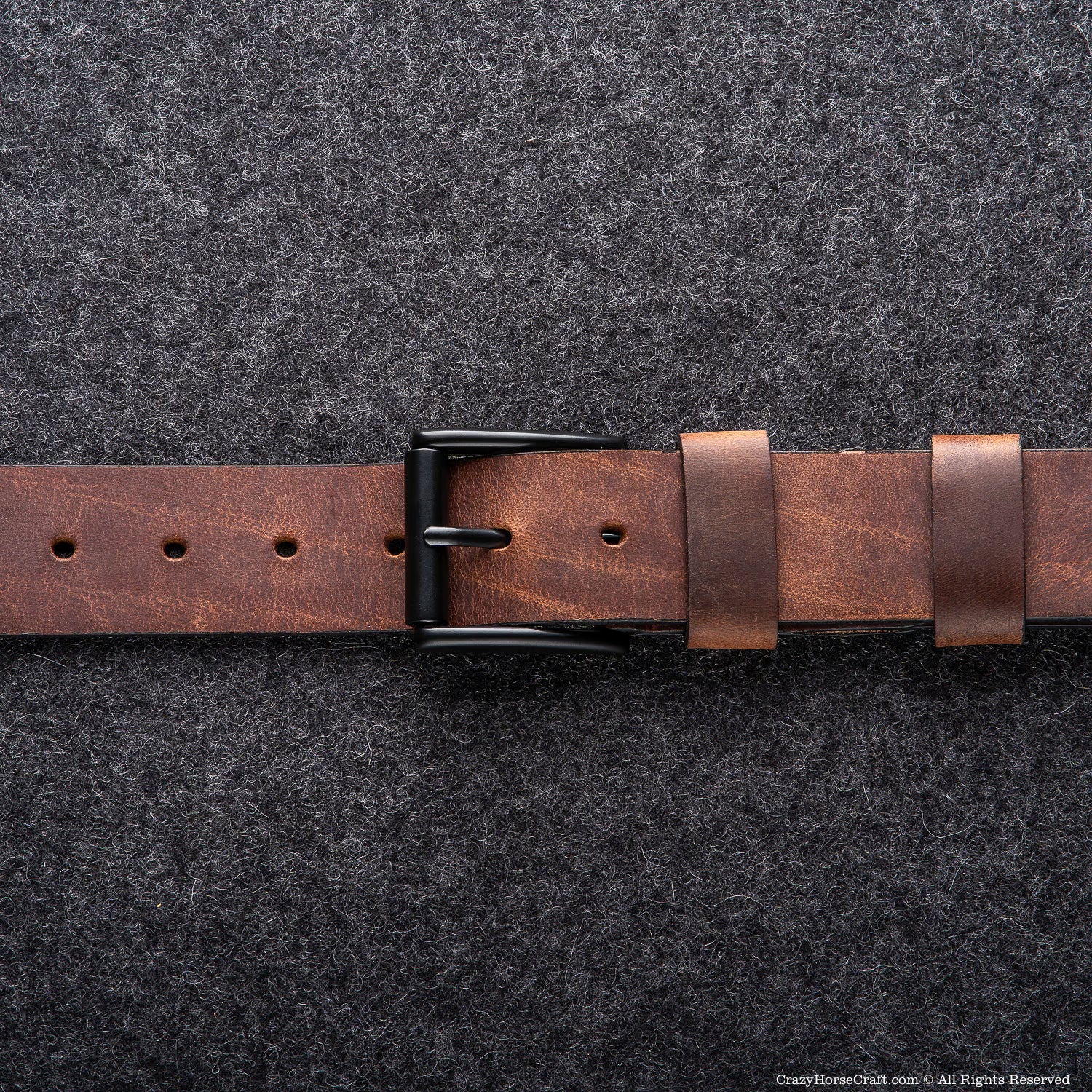 Crazy Horse Craft Belts Cintura in pelle marrone classica