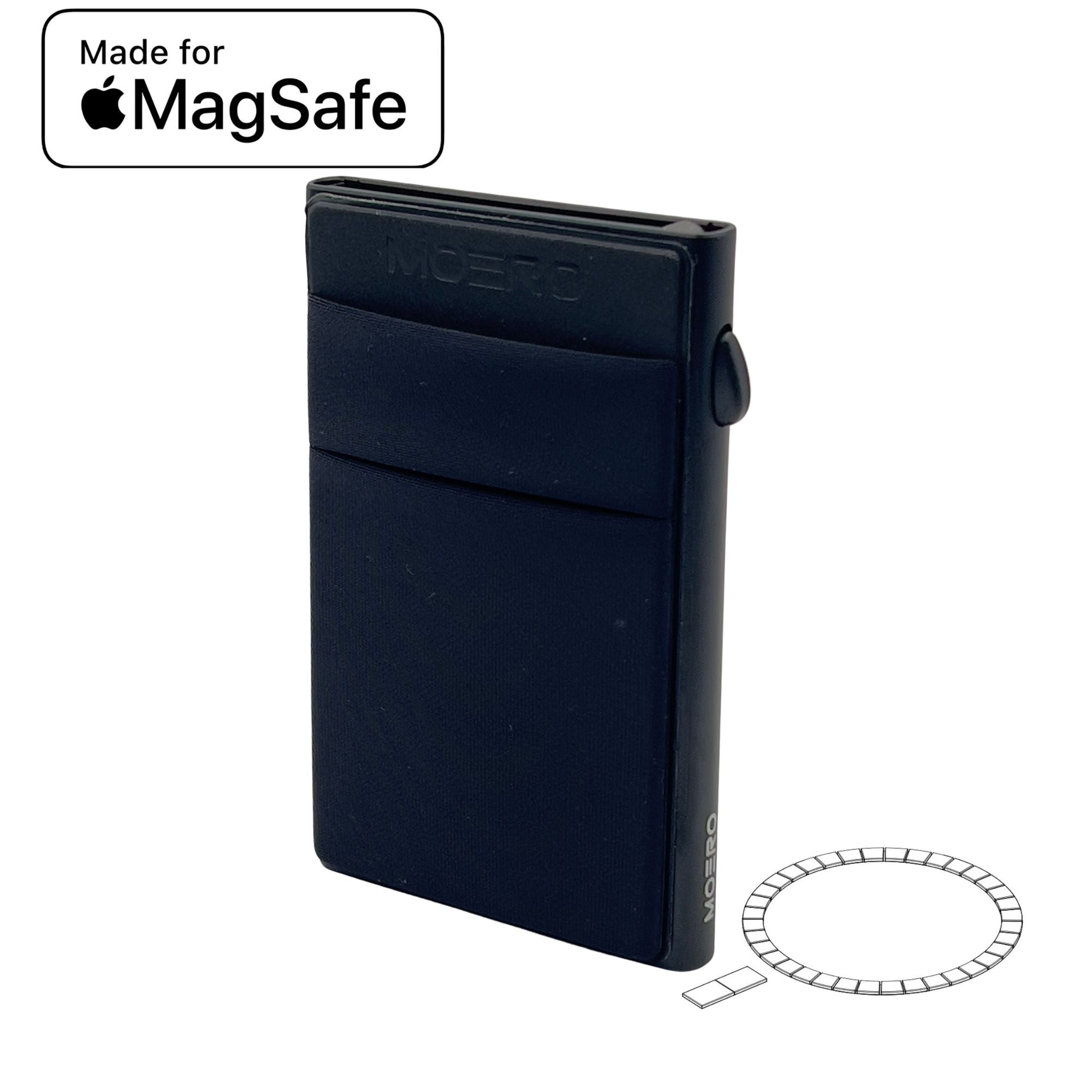 Moero Linea M2 Mag 2 portafoglio magnetico Black con anello universale