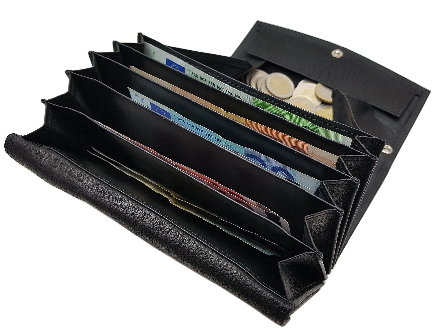 myledershop Kellnerbörsen portafoglio cameriere in pelle di bufalo nero