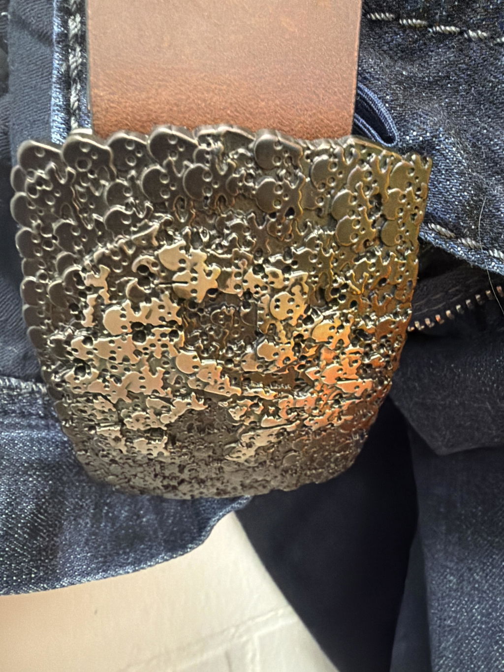 Crazy Horse Craft Belts Vegetable Tanned Leather Belt cintura in pelle marrone classico
