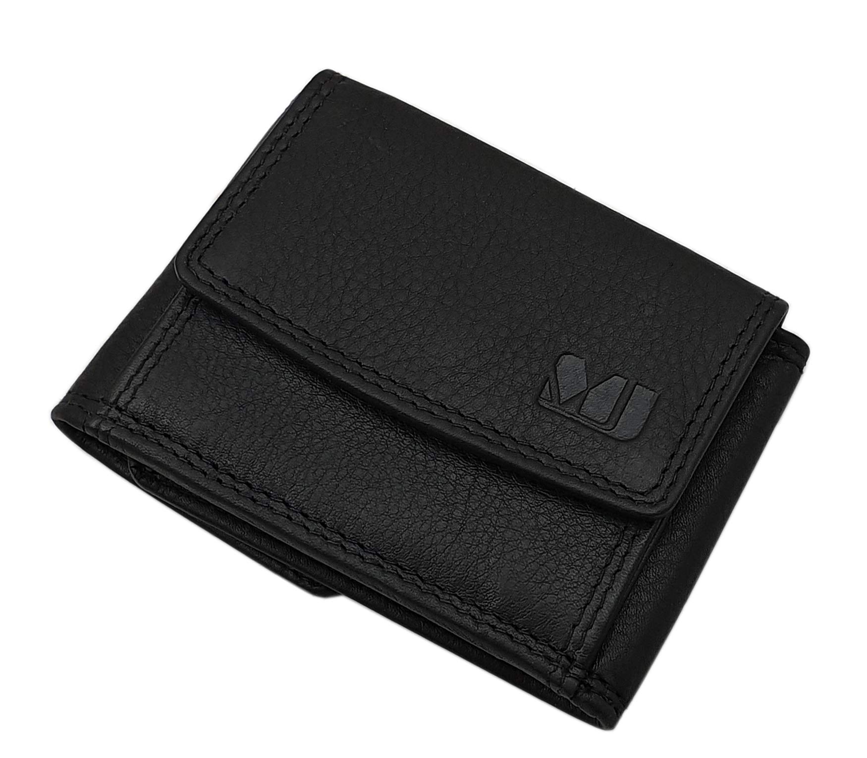 myledershop Münzbörsen Vacchetta-nappa mini portamonete Wiener Schachtel nero