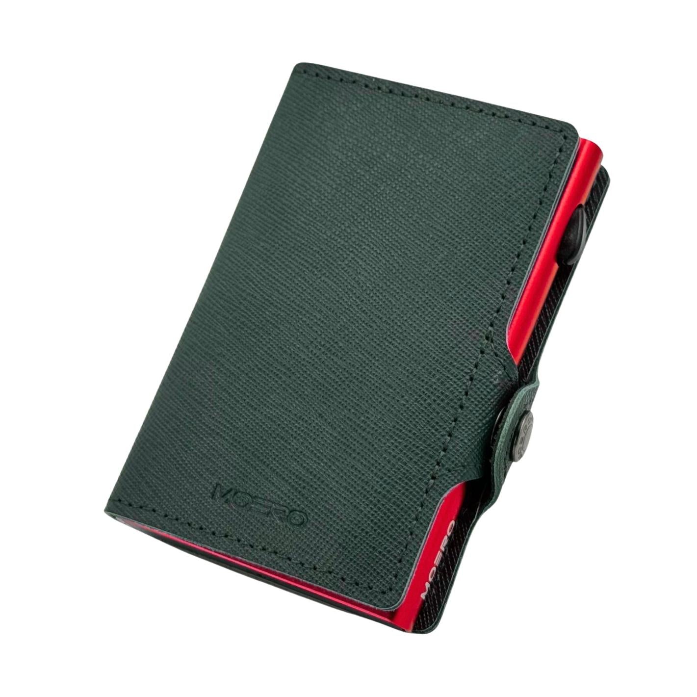 Moero Linea Classic Classic Saffiano portafoglio Verde Foresta antigraffio