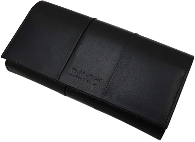myledershop Damen Geldbörsen portafoglio donna grande vacchetta nappa nero RFID