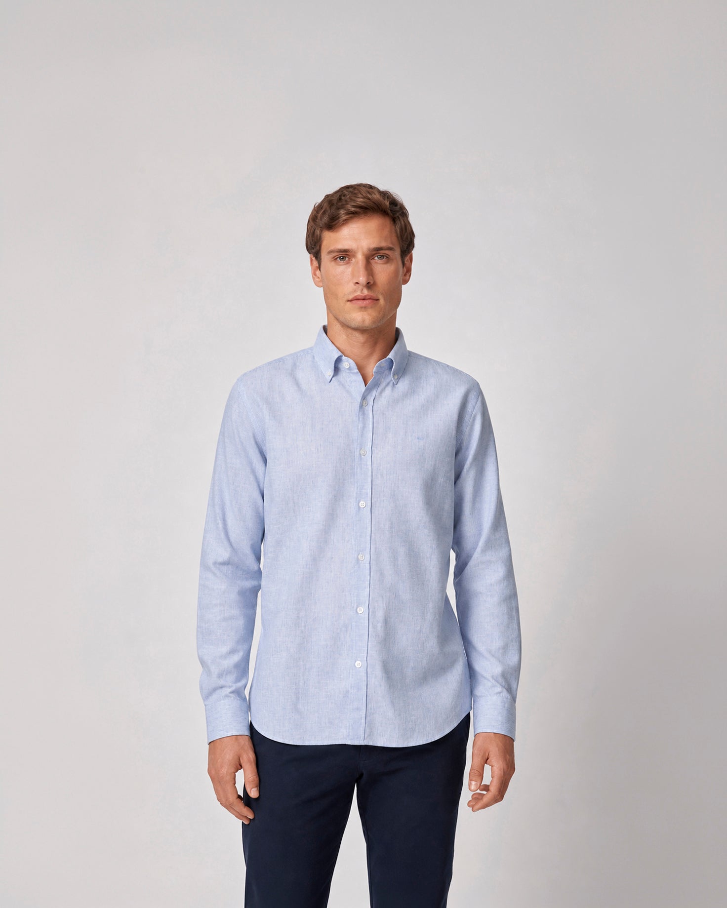 Miguel Bellido Camisas Camicia casual stampata in lino e cotone