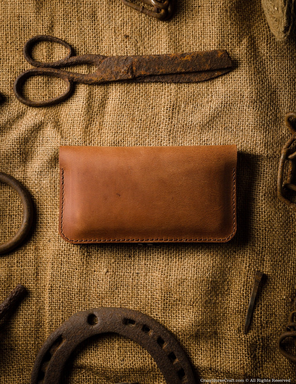 Crazy Horse Craft Phone Cases Leather Two iPhones Case Wallet custodia iPhone marrone