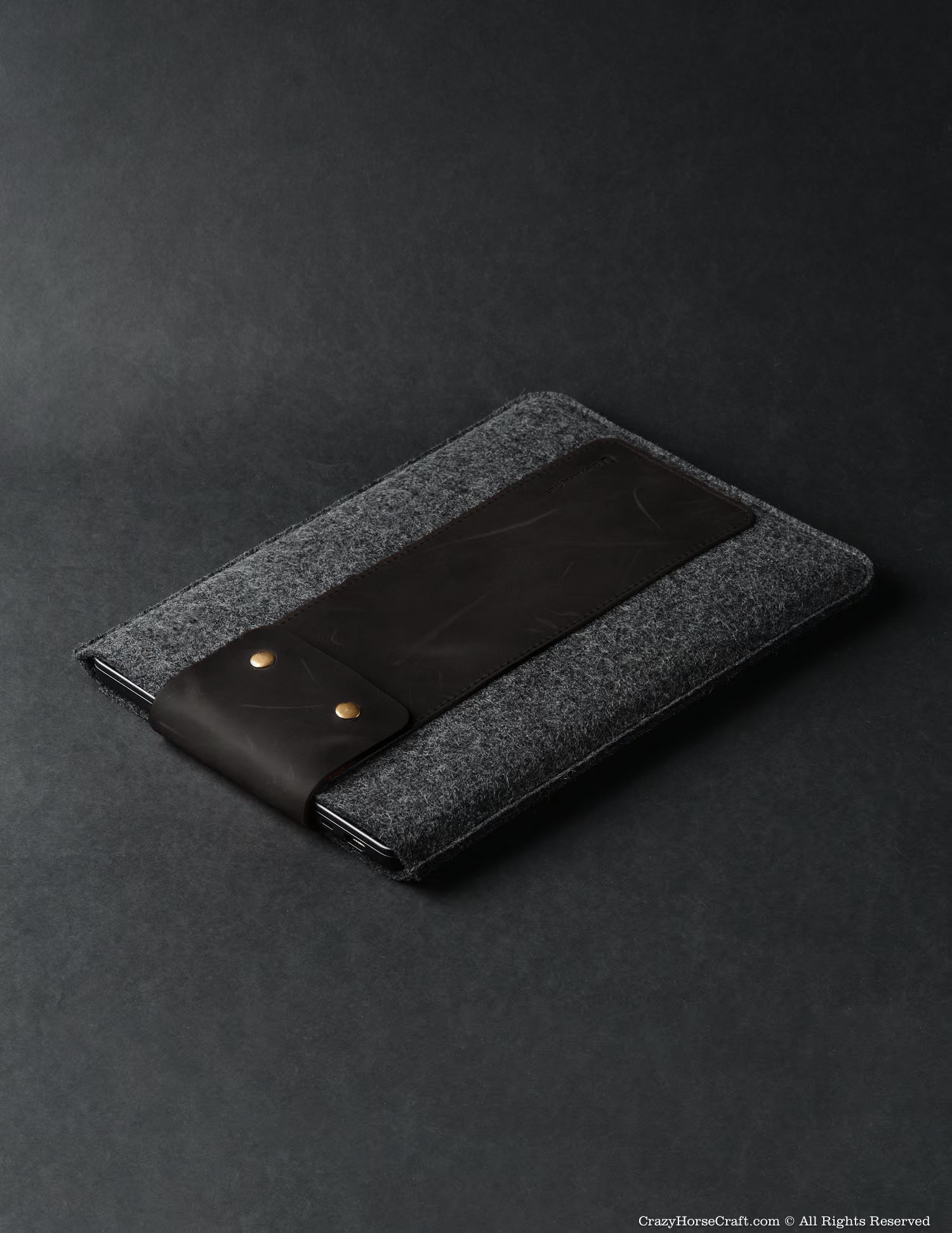 Crazy Horse Craft MacBook Cases Leather & Wool Felt sleeve MacBook Air 13,6″