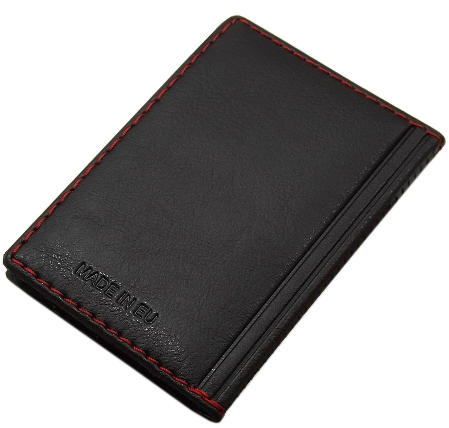 myledershop Kredit- und Visitenkartenetuis porta carte Design 4 nero