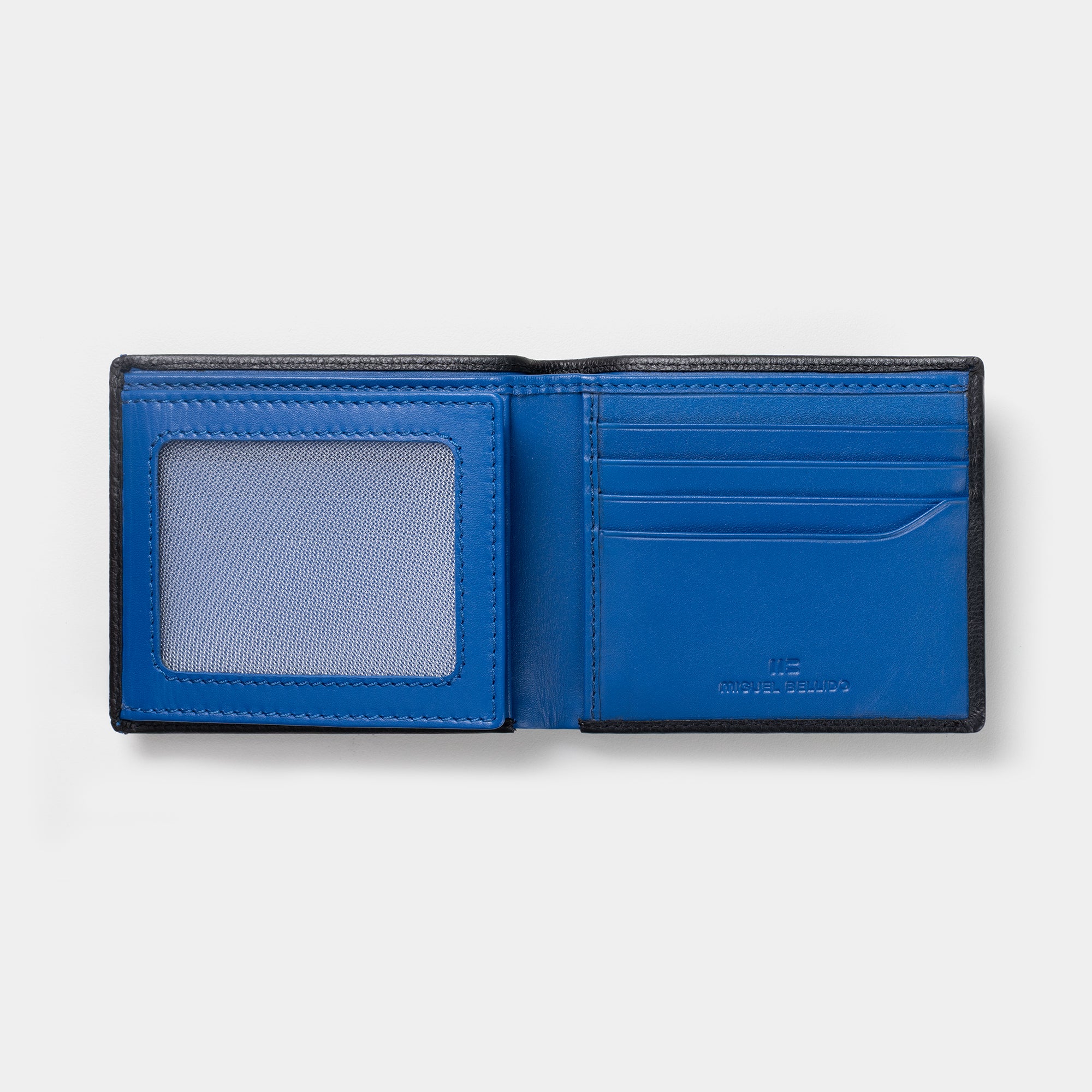 Miguel Bellido Carteras Rio portafoglio nero e blu in pelle RFID