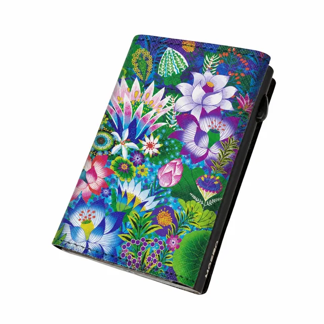 Moero Edizioni Speciali PRO Floral Eden Tropicale portafoglio Saffiano RFID