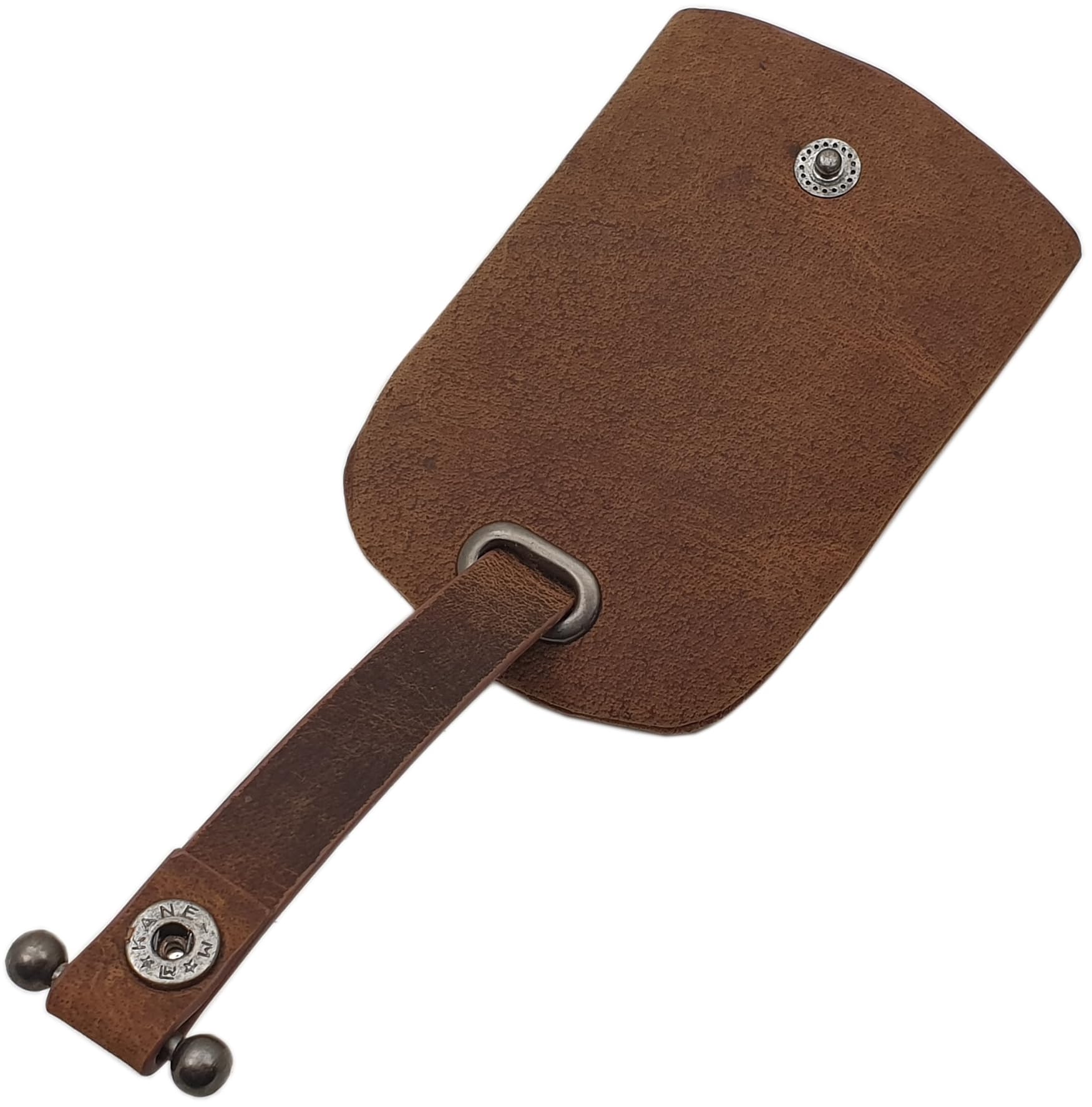 myledershop Schlüsseltaschen Sacchetto chiave in pelle di bufalo Cognac portachiavi con tasca
