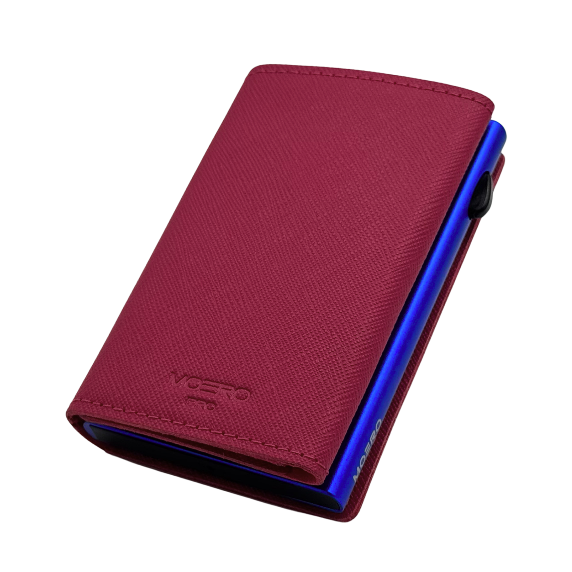 Moero Linea PRO Zip Saffiano portafoglio Magenta con portamonete zip
