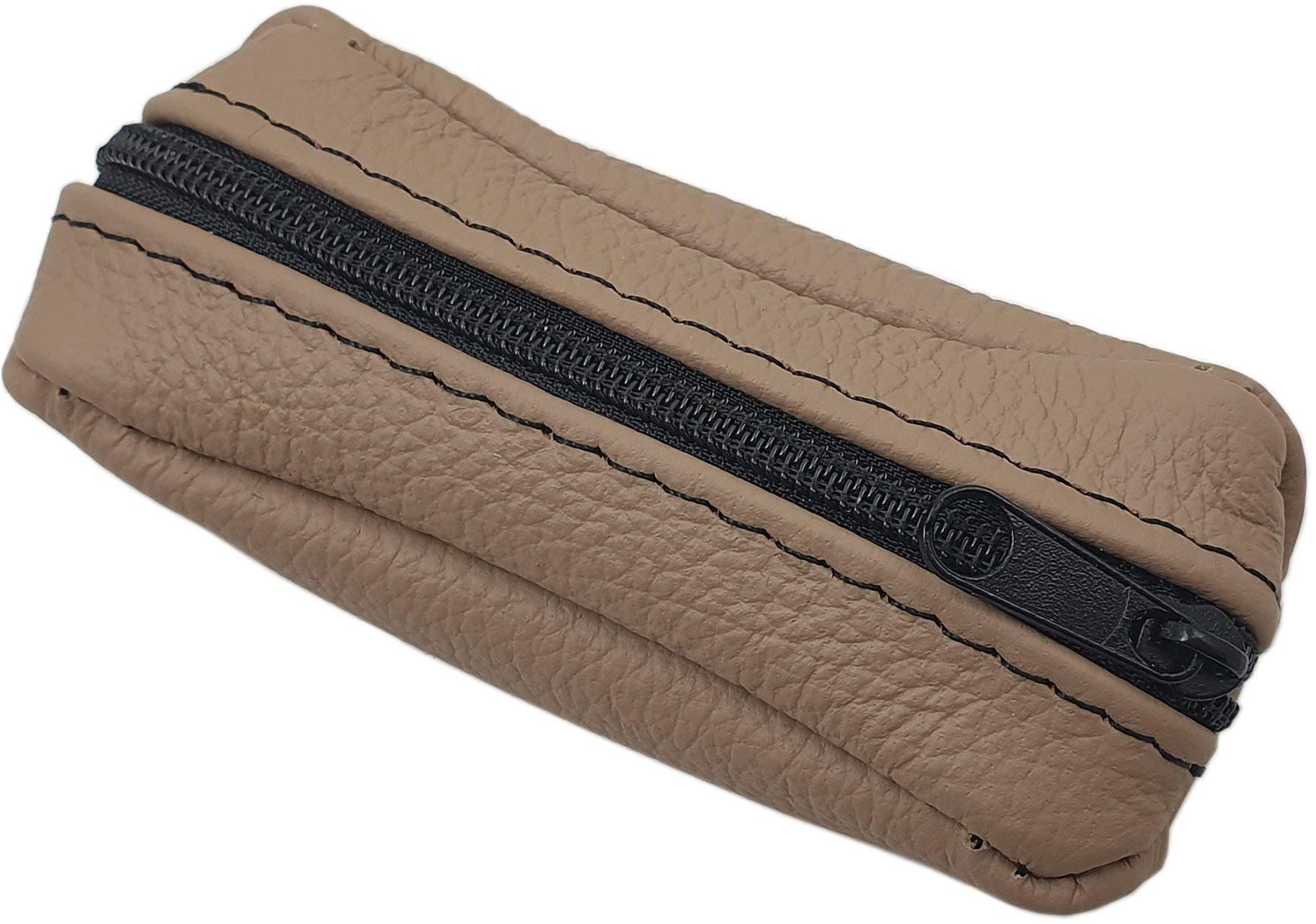 myledershop Schlüsseltaschen portachiavi in pelle nero con cerniera