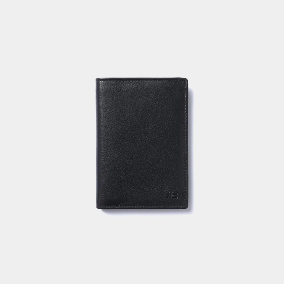 Miguel Bellido Carteras portafoglio in pelle nera con protezione RFID