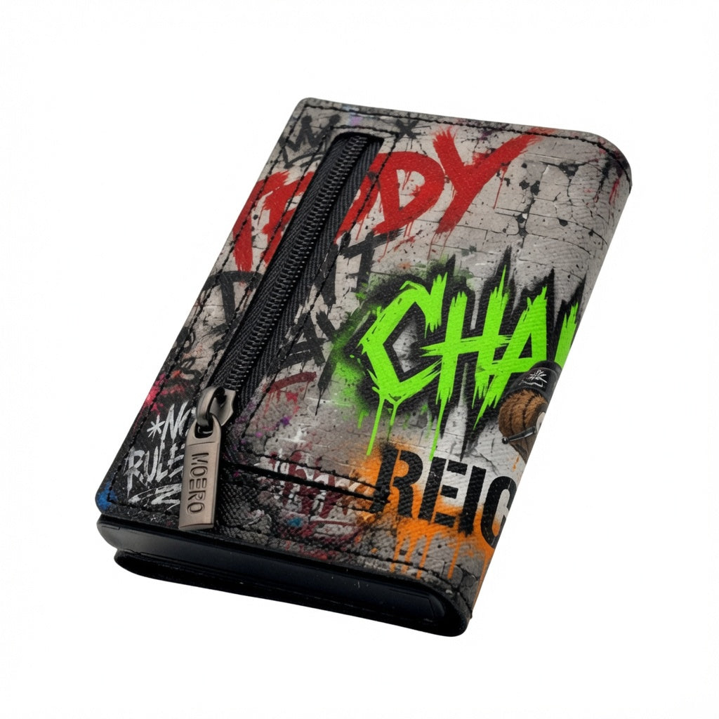 Moero Edizioni Speciali Pro Teddy Rebel portafoglio con zip RFID