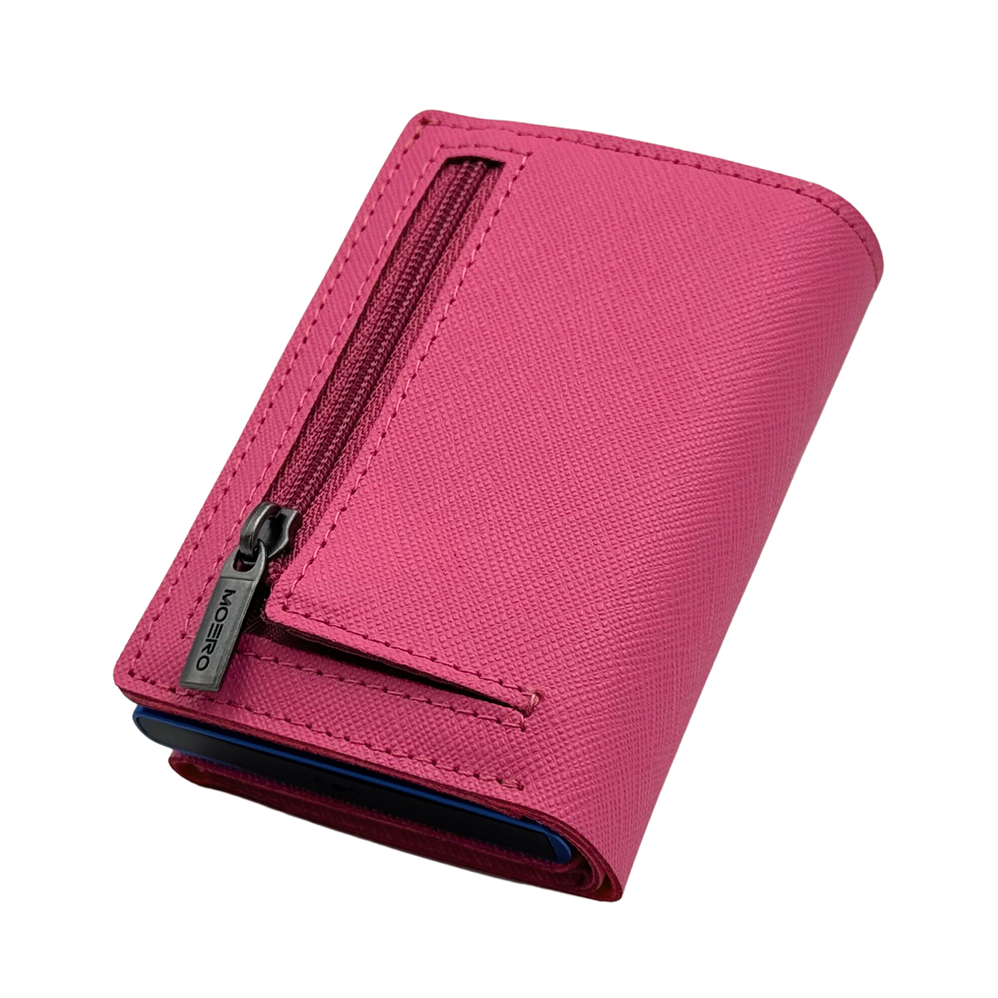 Moero Linea PRO PRO PLUS Zip portafoglio fucsia pink con portamonete RFID