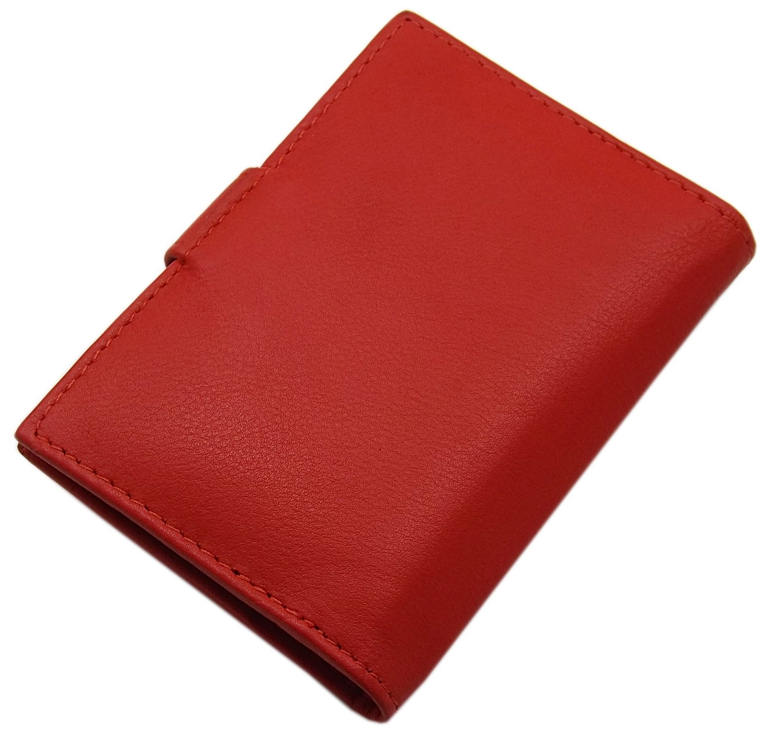 myledershop Kredit- und Visitenkartenetuis portacarte XXL 14 scomparti rosso in pelle di vitello