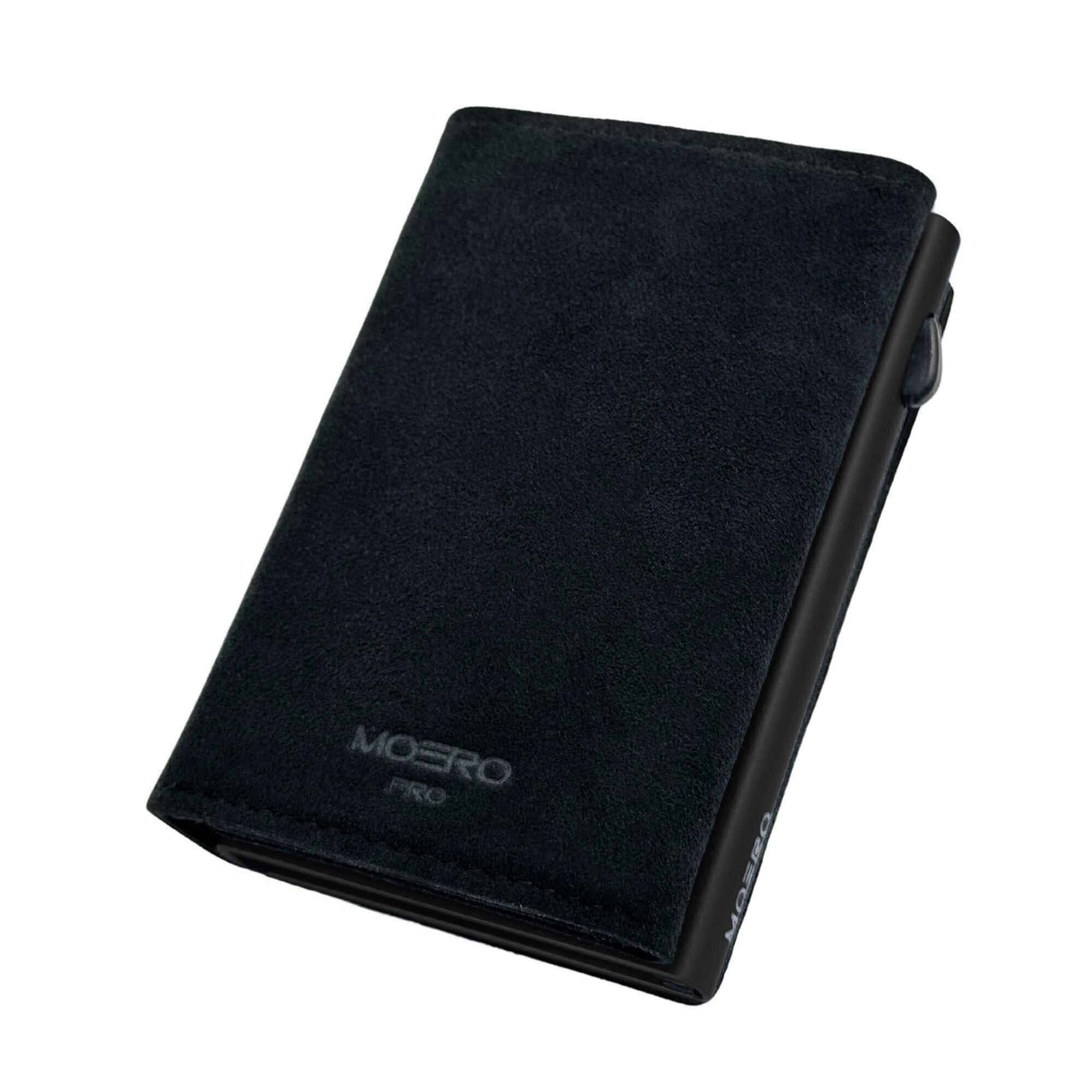 Moero Linea PRO PRO PLUS Zip SUPERIOR portafoglio nero RFID