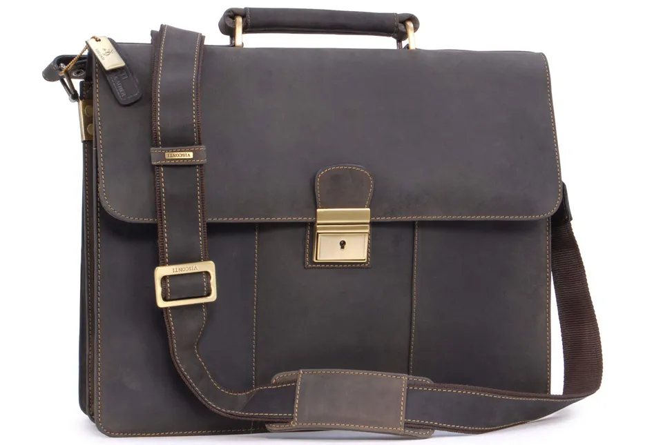 Visconti Hunters Bags 16038 Apollo borsa a tracolla in pelle marrone olio