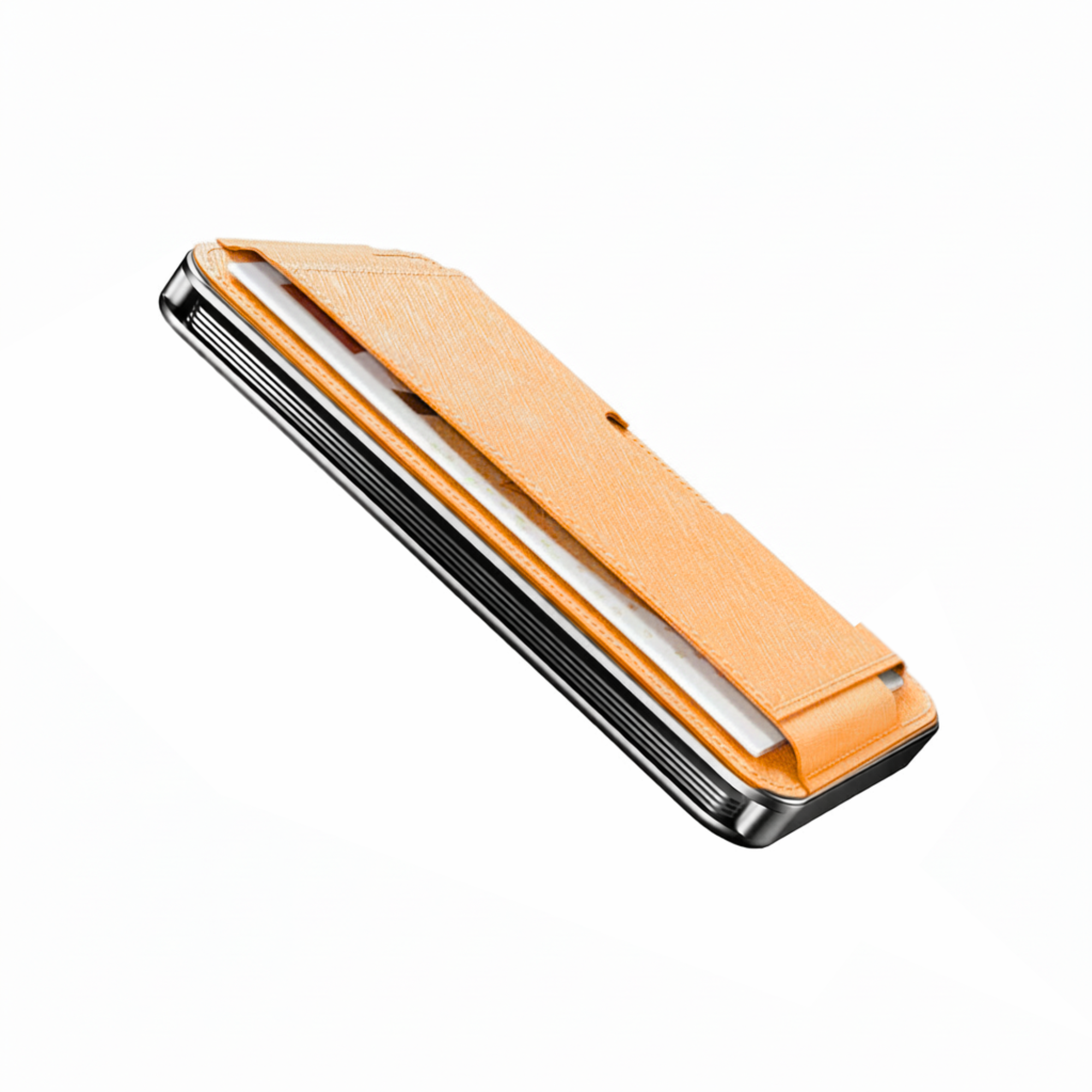 Moero Linea M2 M2 Pro Saffiano Orange portafoglio MagSafe