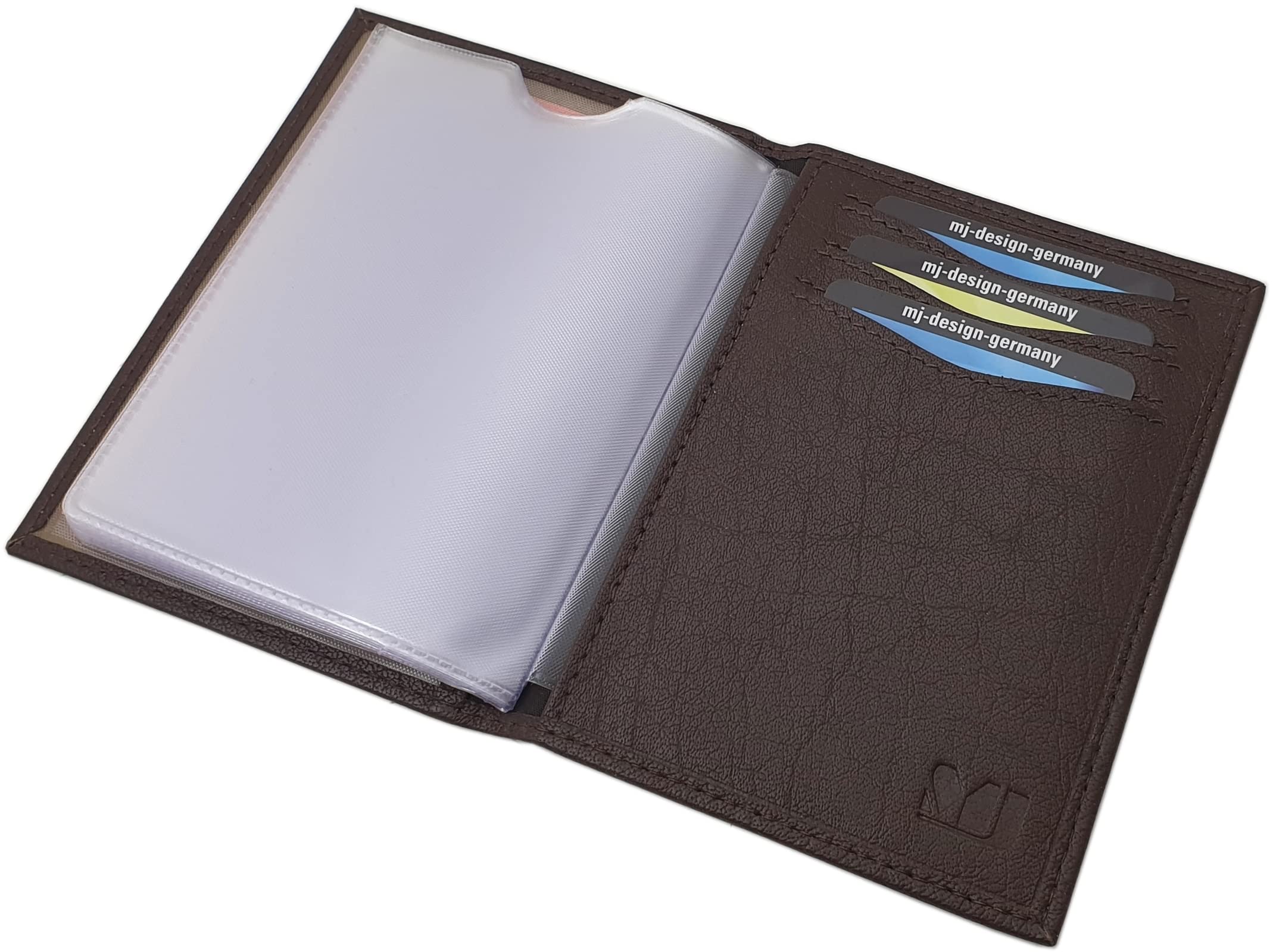 myledershop Karten- und Ausweisetuis porta carte Marrone RFID NFC